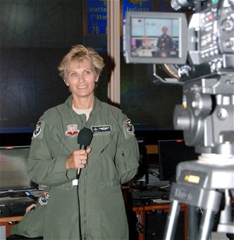 Lt. Col. Nehrings talks about the 601st AOC mission during a virtual video tour
