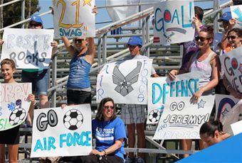 Cheering for Air Force