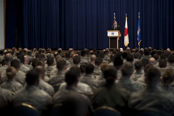 SecAF addresses Airmen at Yokota